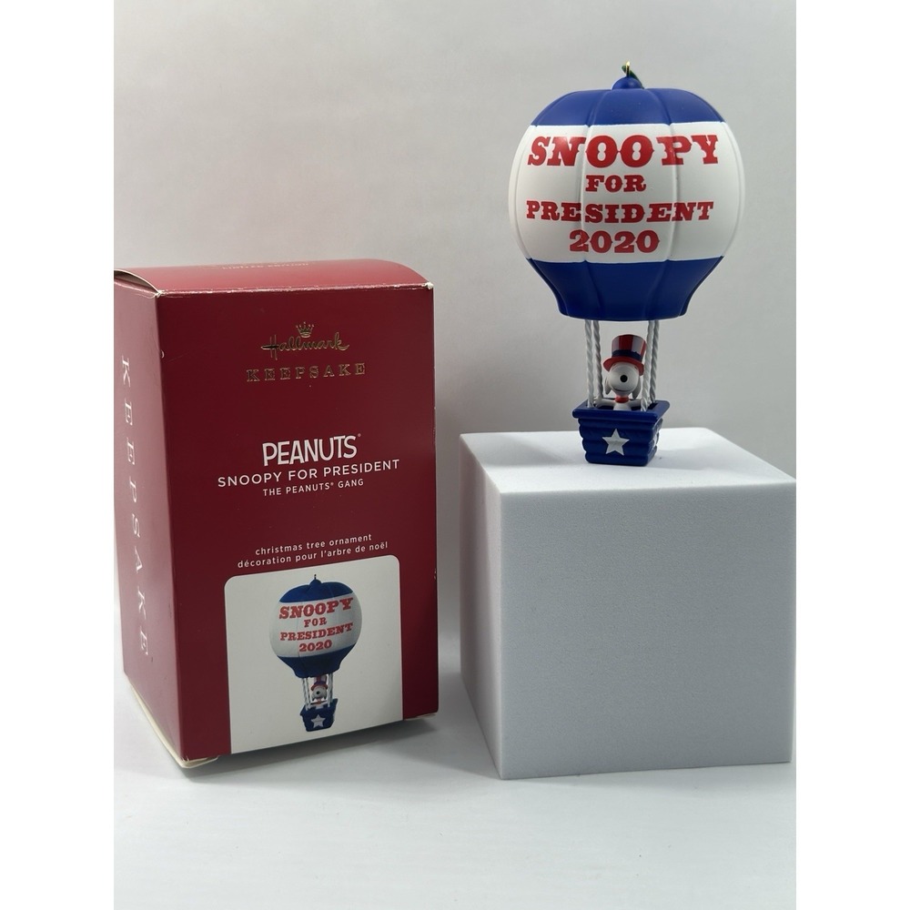 Hallmark Snoopy Keepsake (Peanuts): "Snoopy‎ For President" 2020 Ornament w/ Box - Picture 2 of 13